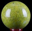 Polished Green Opal Sphere - Madagascar #78757-1